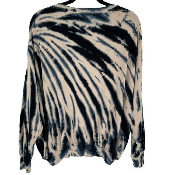 Young Fabulous & Broke Juliette Tie Dye Oversized Sweatshirt Blue Safari Medium - Picture 3 of 6